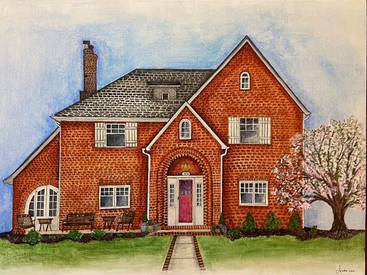 Custom Watercolor House Painting